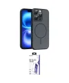 ieg™ iPhone 16 Pro Max Kılıf Atlas Asil Prime - Siyah Bilvis 3X AR HD Cam Ekran Koruyucu