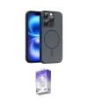 ieg™ iPhone 16 Pro Max Kılıf Atlas Asil Prime - Siyah Bilvis 5in1 3D Magic Cam Ekran Koruyucu