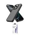 ieg™ iPhone 16 Pro Max Kılıf Atlas Form - Siyah Bilvis 3X AR HD Cam Ekran Koruyucu