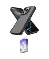 ieg™ iPhone 16 Pro Max Kılıf Atlas Form - Siyah Bilvis 5in1 3D Magic Cam Ekran Koruyucu