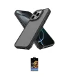 ieg™ iPhone 16 Pro Max Kılıf Atlas Form - Siyah Buffer Hayalet Cam Ekran Koruyucu