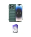 ieg™ iPhone 16 Pro Max Kılıf Atlas Koleksiyonu - Siyah Bilvis 5in1 3D Magic Cam Ekran Koruyucu