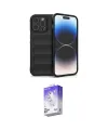 ieg™ iPhone 16 Pro Max Kılıf Atlas Koleksiyonu - Siyah Bilvis 5in1 3D Magic Cam Ekran Koruyucu
