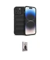 ieg™ iPhone 16 Pro Max Kılıf Atlas Koleksiyonu - Siyah Bilvis Hayalet Cam Ekran Koruyucu