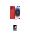 ieg™ iPhone 16 Pro Max Kılıf Atlas Koleksiyonu - Siyah Buffer Hayalet Cam Ekran Koruyucu