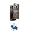 ieg™ iPhone 16 Pro Max Kılıf Atlas Minimal Özel Seri - Siyah 3D Antistatik Seramik Nano Ekran Koruyucu