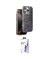 ieg™ iPhone 16 Pro Max Kılıf Atlas Minimal Özel Seri - Siyah Bilvis 3X AR HD Cam Ekran Koruyucu