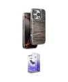 ieg™ iPhone 16 Pro Max Kılıf Atlas Minimal Özel Seri - Siyah Bilvis 5in1 5D Magic Hayalet Cam Ekran Koruyucu