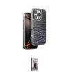 ieg™ iPhone 16 Pro Max Kılıf Atlas Minimal Özel Seri - Siyah Bilvis Hayalet Cam Ekran Koruyucu