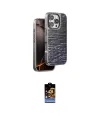 ieg™ iPhone 16 Pro Max Kılıf Atlas Minimal Özel Seri - Siyah Buffer Hayalet Cam Ekran Koruyucu