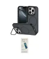 ieg™ iPhone 16 Pro Max Kılıf Çekirdek Klasik - Şeffaf Pasifik Cam Ekran Koruyucu