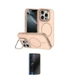 ieg™ iPhone 16 Pro Max Kılıf Çekirdek Klasik - Siyah 3D Antistatik Hayalet Cam Ekran Koruyucu