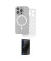 ieg™ iPhone 16 Pro Max Kılıf Çekirdek Klasik - Siyah 3D Antistatik Hayalet Cam Ekran Koruyucu