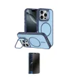 ieg™ iPhone 16 Pro Max Kılıf Çekirdek Klasik - Siyah 3D Antistatik Hayalet Cam Ekran Koruyucu