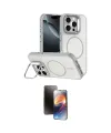 ieg™ iPhone 16 Pro Max Kılıf Çekirdek Klasik - Siyah 3D Antistatik Mat Seramik Nano Ekran Koruyucu