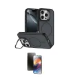ieg™ iPhone 16 Pro Max Kılıf Çekirdek Klasik - Siyah 3D Antistatik Mat Seramik Nano Ekran Koruyucu