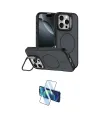 ieg™ iPhone 16 Pro Max Kılıf Çekirdek Klasik - Siyah 3D Antistatik Seramik Nano Ekran Koruyucu