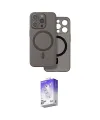 ieg™ iPhone 16 Pro Max Kılıf Çekirdek Klasik - Siyah Bilvis 5in1 3D Magic Cam Ekran Koruyucu