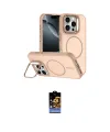 ieg™ iPhone 16 Pro Max Kılıf Çekirdek Klasik - Siyah Buffer Hayalet Cam Ekran Koruyucu