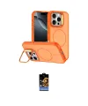 ieg™ iPhone 16 Pro Max Kılıf Çekirdek Klasik - Siyah Buffer Hayalet Cam Ekran Koruyucu
