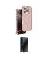 ieg™ iPhone 16 Pro Max Kılıf Çekirdek Minimal Prime - Siyah 3D Antistatik Hayalet Cam Ekran Koruyucu