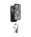 ieg™ iPhone 16 Pro Max Kılıf Çekirdek Minimal Prime - Siyah Bilvis 3X AR Hayalet Cam Ekran Koruyucu