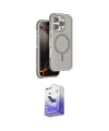 ieg™ iPhone 16 Pro Max Kılıf Çekirdek Minimal Prime - Siyah Bilvis 5in1 5D Magic Hayalet Cam Ekran Koruyucu