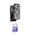 ieg™ iPhone 16 Pro Max Kılıf Çekirdek Minimal Prime - Siyah Bilvis 5in1 5D Magic Hayalet Cam Ekran Koruyucu