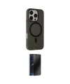 ieg™ iPhone 16 Pro Max Kılıf Çekirdek Modern Prime - Siyah 3D Antistatik Hayalet Cam Ekran Koruyucu