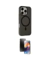 ieg™ iPhone 16 Pro Max Kılıf Çekirdek Modern Prime - Siyah 3D Antistatik Mat Seramik Nano Ekran Koruyucu