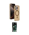 ieg™ iPhone 16 Pro Max Kılıf Doruk Doku Özel Seri - Siyah 360 Mat Full Body Arka Koruyucu