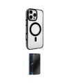 ieg™ iPhone 16 Pro Max Kılıf Doruk Doku Özel Seri - Siyah 3D Antistatik Hayalet Cam Ekran Koruyucu