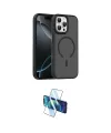 ieg™ iPhone 16 Pro Max Kılıf Doruk Form Serisi - Siyah 3D Antistatik Cam Ekran Koruyucu
