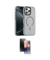 ieg™ iPhone 16 Pro Max Kılıf Doruk Form Serisi - Siyah 3D Antistatik Mat Seramik Nano Ekran Koruyucu