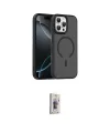 ieg™ iPhone 16 Pro Max Kılıf Doruk Form Serisi - Siyah Bilvis 3D Cam Ekran Koruyucu