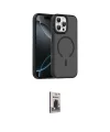 ieg™ iPhone 16 Pro Max Kılıf Doruk Form Serisi - Siyah Bilvis Hayalet Cam Ekran Koruyucu