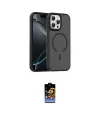 ieg™ iPhone 16 Pro Max Kılıf Doruk Form Serisi - Siyah Buffer Hayalet Cam Ekran Koruyucu