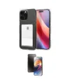 ieg™ iPhone 16 Pro Max Kılıf Doruk Klasik Koleksiyonu - Siyah 3D Antistatik Mat Seramik Nano Ekran Koruyucu