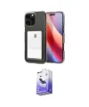 ieg™ iPhone 16 Pro Max Kılıf Doruk Klasik Koleksiyonu - Siyah Bilvis 5in1 5D Magic Hayalet Cam Ekran Koruyucu