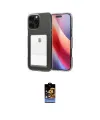ieg™ iPhone 16 Pro Max Kılıf Doruk Klasik Koleksiyonu - Siyah Buffer Hayalet Cam Ekran Koruyucu