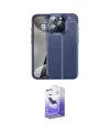 ieg™ iPhone 16 Pro Max Kılıf Doruk Klasik Özel Seri - Siyah Bilvis 5in1 5D Magic Hayalet Cam Ekran Koruyucu