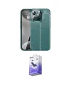 ieg™ iPhone 16 Pro Max Kılıf Doruk Klasik Özel Seri - Siyah Bilvis 5in1 5D Magic Hayalet Cam Ekran Koruyucu