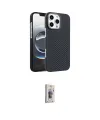 ieg™ iPhone 16 Pro Max Kılıf Doruk Serisi - Siyah Bilvis 3D Cam Ekran Koruyucu