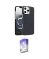 ieg™ iPhone 16 Pro Max Kılıf Doruk Serisi - Siyah Bilvis 5in1 3D Magic Cam Ekran Koruyucu
