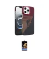 ieg™ iPhone 16 Pro Max Kılıf Doruk Serisi - Siyah Buffer Hayalet Cam Ekran Koruyucu