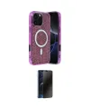 ieg™ iPhone 16 Pro Max Kılıf Eksen Çizgi - Siyah 3D Antistatik Hayalet Cam Ekran Koruyucu