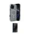 ieg™ iPhone 16 Pro Max Kılıf Eksen Çizgi - Siyah 3D Antistatik Hayalet Cam Ekran Koruyucu