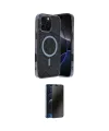 ieg™ iPhone 16 Pro Max Kılıf Eksen Çizgi - Siyah 3D Antistatik Hayalet Cam Ekran Koruyucu
