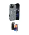 ieg™ iPhone 16 Pro Max Kılıf Eksen Çizgi - Siyah 3D Antistatik Mat Seramik Nano Ekran Koruyucu