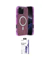 ieg™ iPhone 16 Pro Max Kılıf Eksen Çizgi - Siyah Bilvis 3X AR HD Cam Ekran Koruyucu